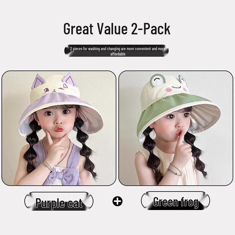 Kids' Wide Brim UV Protection Sun Visor Hat – Summer Lightweight Hat for Boys and Girls