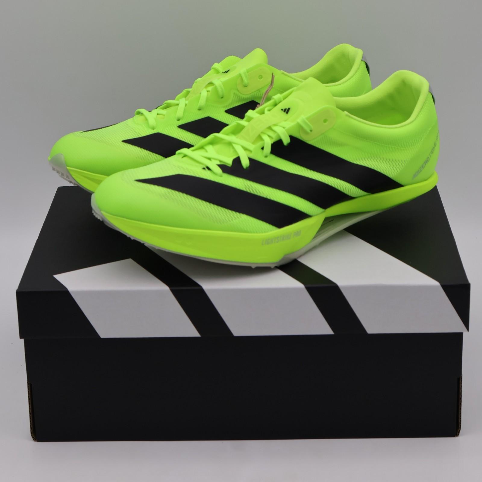 JI1212 adidas Adizero Prime SP 4 Lucid Lemon Core Black Silver Metallic (Men s) 10