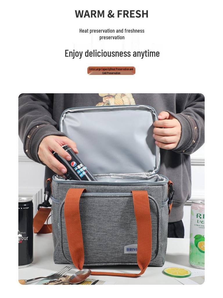 Portable Double-Layer Insulated Oxford Picnic Bag - Foldable & Thickened