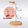 Elegant Wooden Headphone Stand Metal Base eSports Headset Holder For Secure Storage Of Gaming Accessories