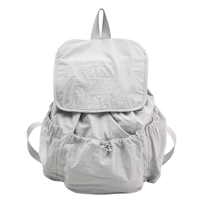 Niche Design Nylon Drawstring Backpack Women'S Large Capacity Leisure Lightweight Student Backpack Sports Mountaineering Bag