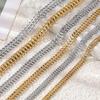 5.5mm Width Stainless Steel Curb Chain 6.5mm Width Bulk Chains  Jewelry Making Accessories