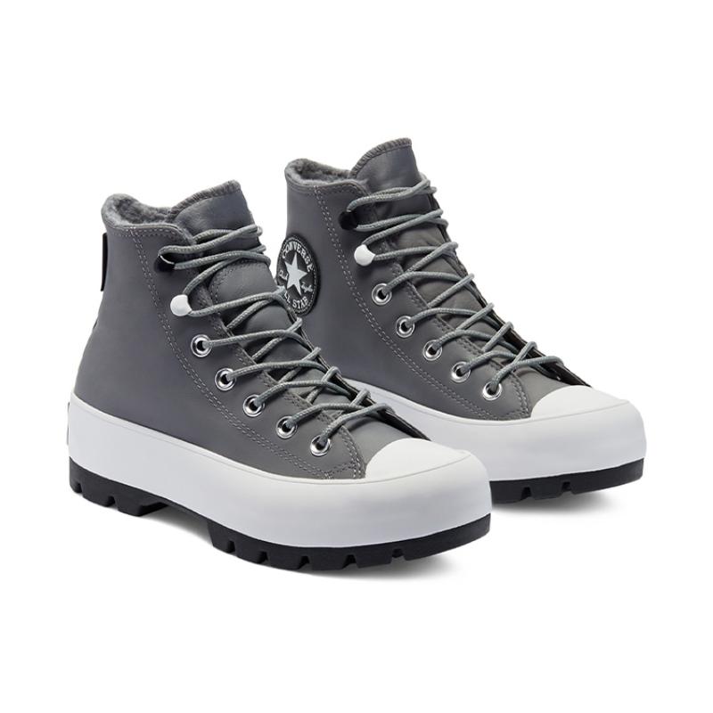Converse Chuck Taylor All Star Lugged Comfortable Trend High Top Espadrilles Women's Grey