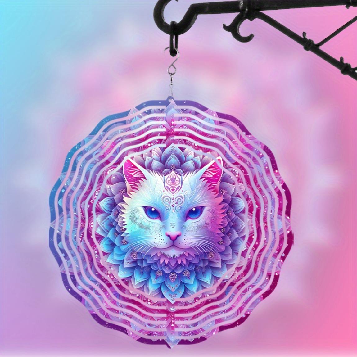 

10 Inch Rotating Wind Chime with 360 Hook for Garden Balcony Lawn Decor Outdoor Hanging Ornament Spring Summer Decoration 01A