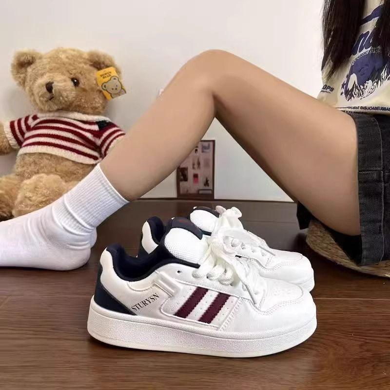 Niche yellow platform bread shoes versatile casual board shoes sports shoes