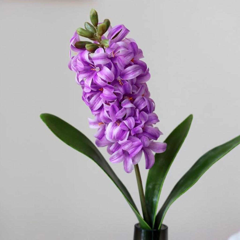 Artificial Hyacinth Orientalis PE Multifunctional Artificial Hyacinth Orientalis Bouquet Decor for Kitchen Windowsill