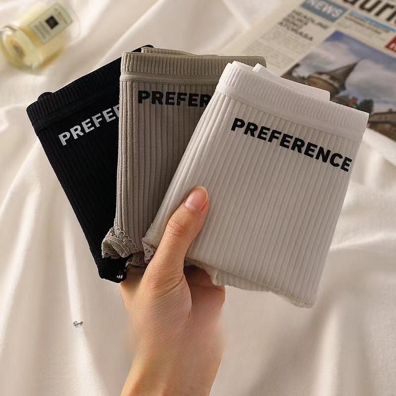 set Women Cotton Brazilian Panties Mid-Rise Solid Color Underwear Ladies Comfortable Underpants Girls Panty Intimates