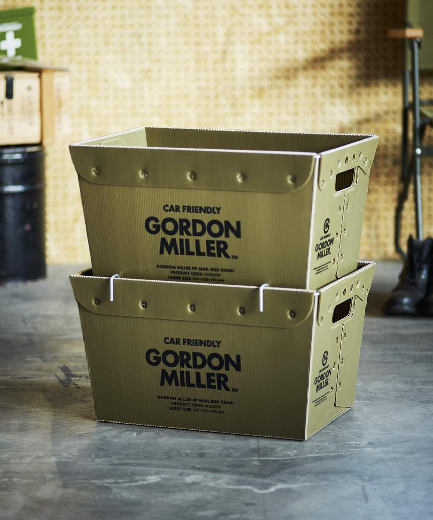 GORDON MILLER PP Mailbox Storage Polypropene Steel Frame Lightweight Durable with Handle H29 X W52 X D33 Load Capacity 20kg Stacking Khaki 1526959