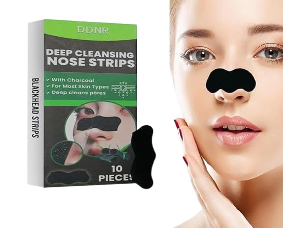 Blackhead Strips for Nose, Deep Cleansing Charcoal Pore Strip Instant Blackhead Removal Pore Cleaner Deep Purifying Nose Strips for Women & Men