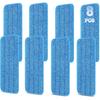 8 Pack 16.5 inch Reusable Mop Pads Microfiber Spray Mop Replacement Heads for Wet/Dry Mops Compatible with Bona Floor Care System