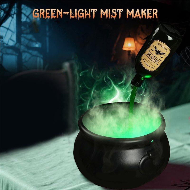 ABIY Décoration d'Halloween DIY d'Intérieur Ensemble de Potions Flottantes Avec Chaudron de Sorcière, Générateur de Brouillard Pour Fête à la Maison et en Cuisine