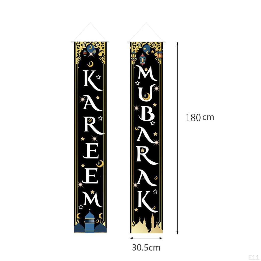 Eid Mubarak Dekorationsbanner-Set für die Haustür, strapazierfähiges Polyestergewebe, arabische Dekorationen, Größe