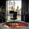 Ladybug Printed Round Rug Carpet Chair Rug Area Rug Entryway Doormats,for Office Chair Living Room Bedroom Kitchen Room.
