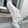 Girls Big Kids Striped Casual High Waist Wide Leg Long Sports Sweatpants