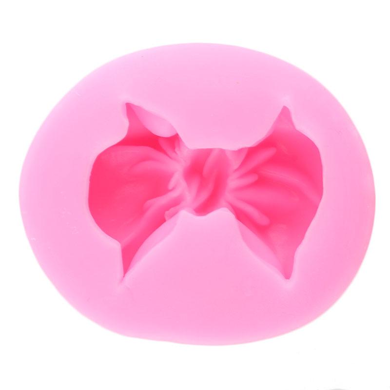 Mini Bowknot Silicone Mould Bows Cupcake Border Moulds Fondant Chocolate Gumpaste Mould Candy Clay Mould Cake Decorating Tools DIY Baking Accessories