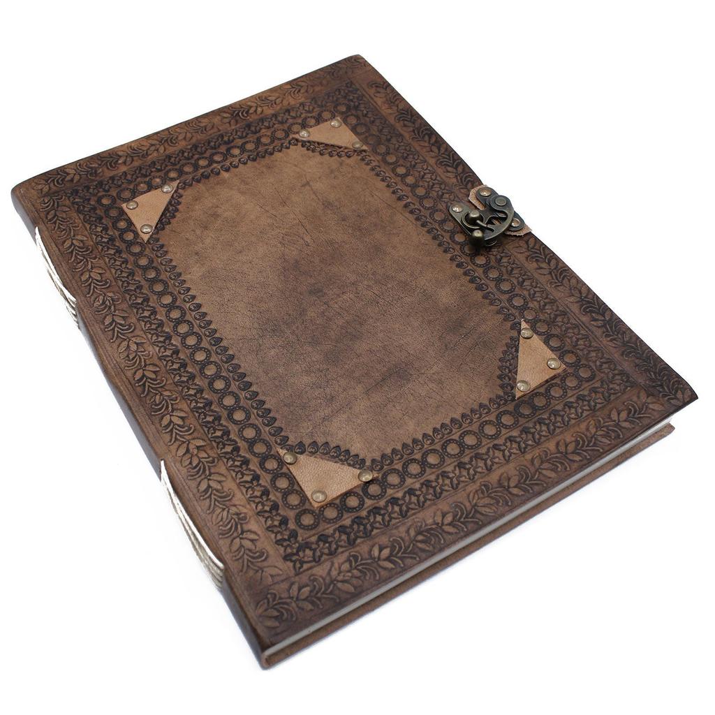 Custom Leather Notebook 25x32.5 cm, 200 Pages