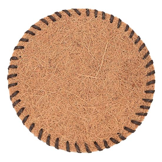 Handwoven Coir Tea Coaster Heat-Resistant Natural Bristle Mat for Teapot Cups Rustic Palm Fiber Pad for Tea Ceremony Absorbent Eco-Friendly