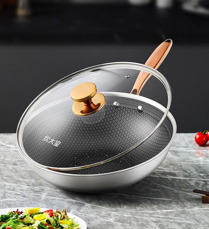 Chui Da Huang 30cm Colorful Gold Honeycomb Non-stick Wok