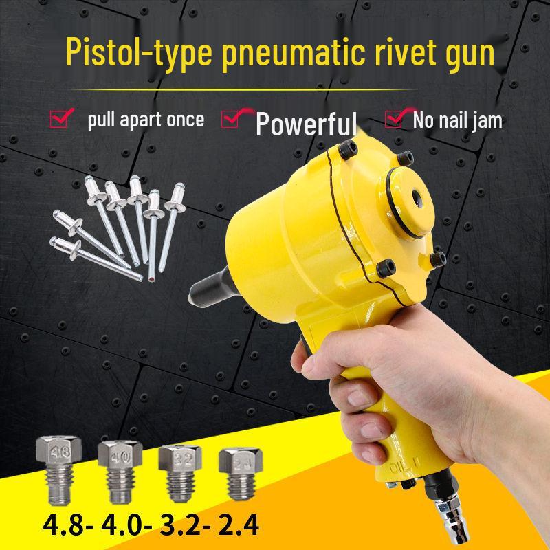 Industrial-Grade Two-Jaw Pneumatic Rivet Gun - Pop Rivet Pliers & Core-Pulling Machine Tool