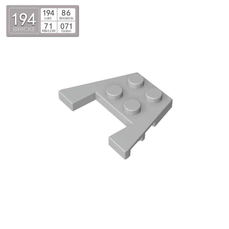 BRICKE 3x4 Wedge Plate, Compatible with Lego Technic (90194, 28842, 4859, 48183).