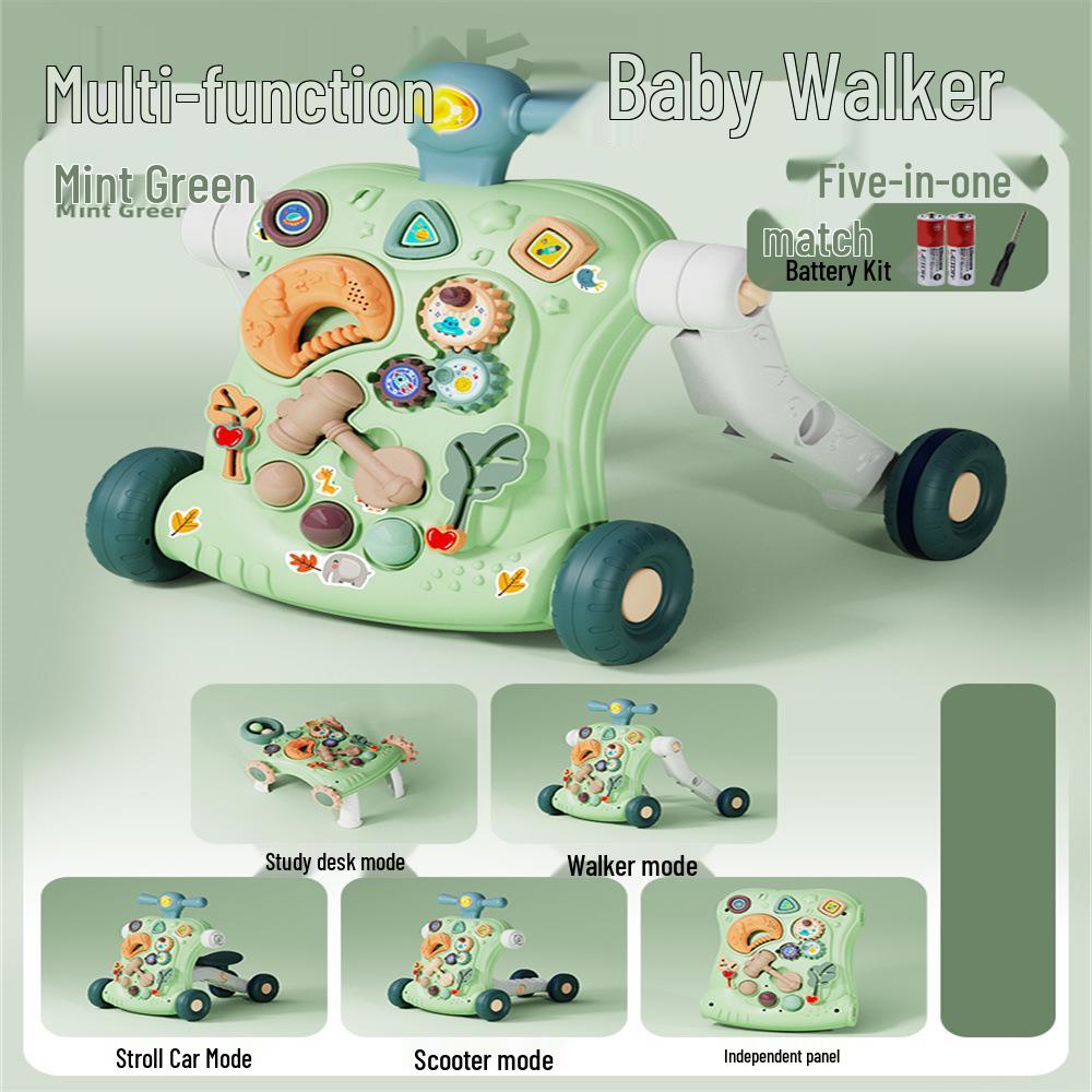 Adjustable 3-in-1 Baby Walker & Pushable Stroller Toy for Ages 0-3