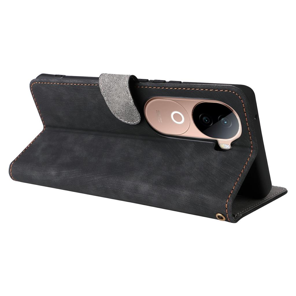 For vivo V40e 5G/iQOO Z9s 5G Wallet Phone Case RFID Blocking PU Leather Flip Cover Stand View