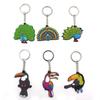 Jungle Animal Cartoon Keychain - Cute PVC Epoxy Pendant for Car Keys