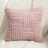 B030 Soft Throw Pillows Woven Plush Falai Pile Pillow Cover Solid Color Sofa Cushion Plain Color Double-sided Pillows