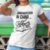 Meanwhile In China Sack Rice Fallen Sayings Fun Funny Women's T-Shirt