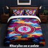 Aston Villa Football Design Bed Bedding Set 1 Duvet Cover + 2 Pillowcases Soft Breathable Household Bed Linens