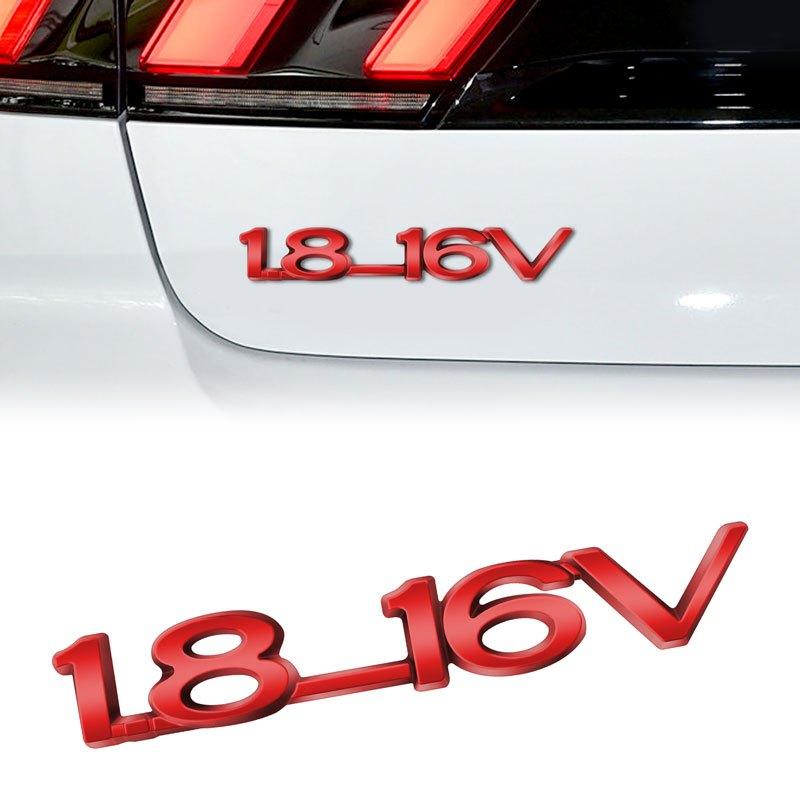 1pc 3D Metal 1.8-16V Emblem | Car Rear Trunk Tailgate Badge Sticker Universally Applicable for ZAFIRA  ASTRA Optima Corsa Vectra Insignia