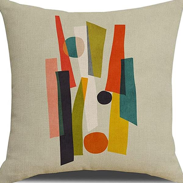 Popular Simple Abstract Geometric Pillow Case Nordic Morandi Home Sofa Car Cushion Cover