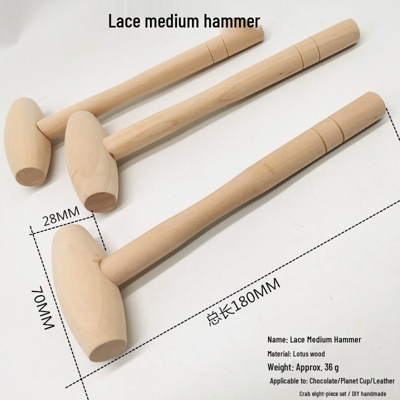 Wooden Batik DIY Kids' Hammer - Handmade Solid Wood Toy Hammer