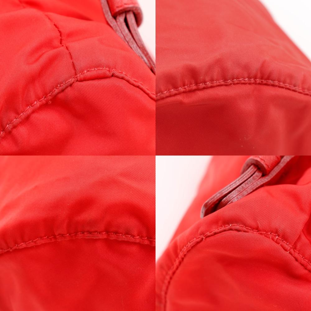 PRADA Backpack Daypack Red Nylon Women Used