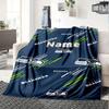 Seahawks Logo And Name Print Customized Your Name Blanket Lightweight And Comfortable Warm Blanket Suitable For Bed Home Chair Office Sofa Camping