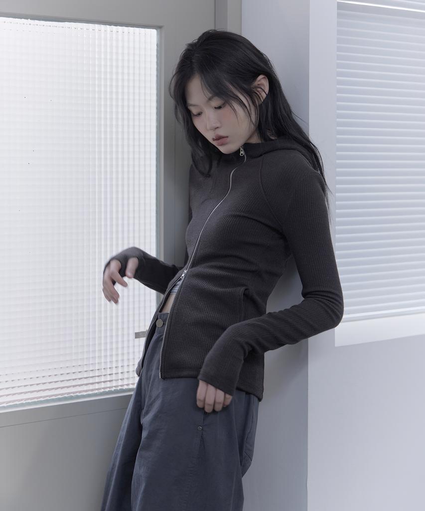 Haveawhale Reißverschluss-Strickjacke (Br)