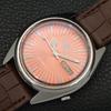 AUTOMATIC VINTAGE SEIKO 5 JAPAN 7009A MENS ORANGE COLOR DIAL WATCH a701267-5 R206a-a701267