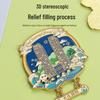 Chongqing City Baked Enamel Metal Fridge Magnet