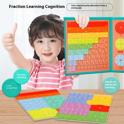 1 Set Kinder Magnetische Bruchteile Kacheln & Bruchteile Kreise Mathe Manipulatives Für Grundschule Magnetischer Bruchteil Lernpuzzle Spielzeug