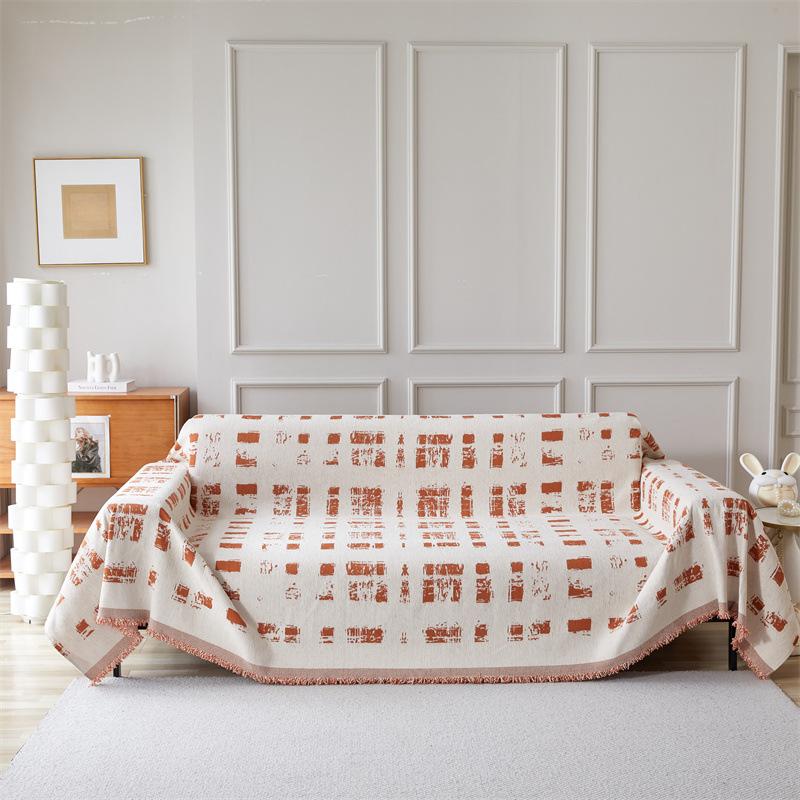 

Полотенце для дивана из шенилла, легкое, роскошное, с кисточками, с каймой, противоскользящее, устойчивое к царапинам, одеяло для кемпинга, гобеленовое покрытие для дивана 180x130