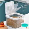 ZISIZ Sealed Kitchen Rice & Grain Storage Container with Timer