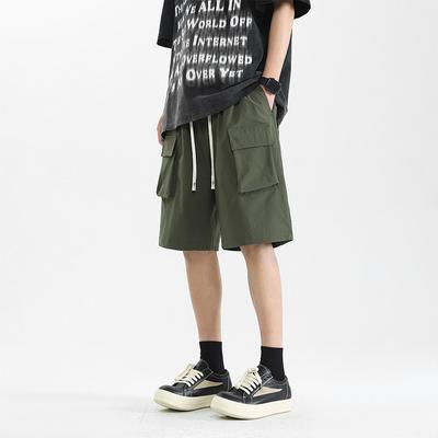 Shorts Men's Khaki Pure Cotton Pants New Summer Work Sweatpants Thin American Casual Five-point Pants for Boys