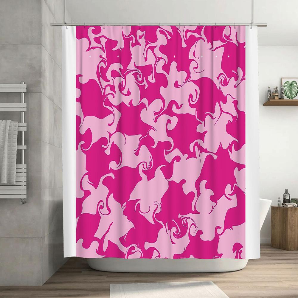 Bathroom Shower Curtain Floral Pattern Waterproof Fabric Decor Modern Farmhouse Vintage Coastal Home Spa