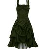 Euro-American Gothic Lolita Ball Gown: Slim, Irregular Lace-up Corset Dress