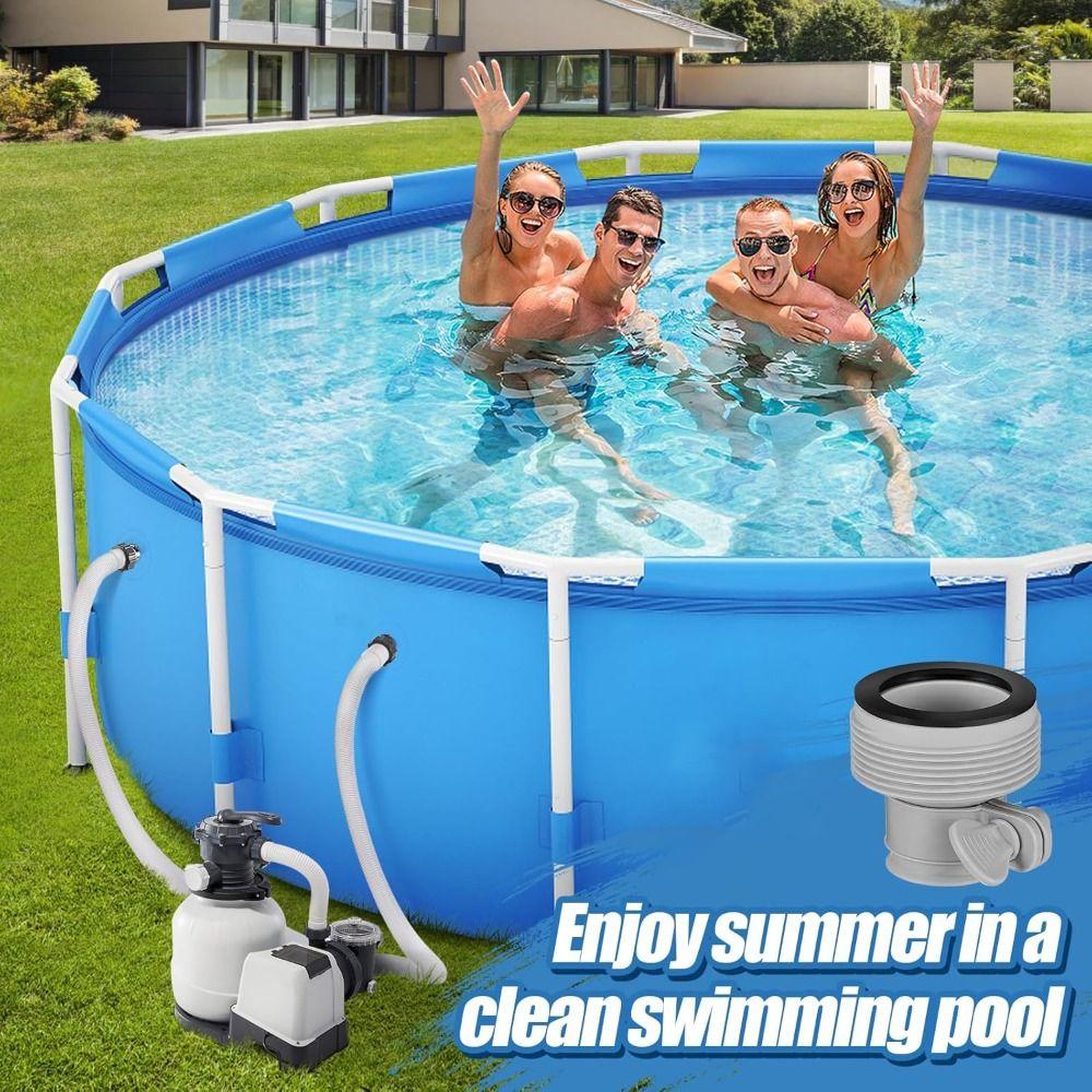 1.25 To 1.5 Pool Hose Connector With Adjustment Hoop Filter Pumps Connector New Pool Hose Adapter