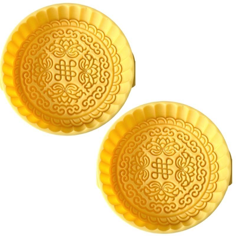 652F 2Pcs Traditional Pattern Cake Mold Cake Decorating Tool Cookie Dessert Mold Hand Press Pastry Mold Baking Accessories
