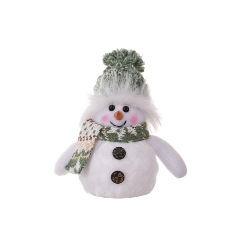 

Christmas Snowman Decor With Led Lights And Knit Hat For Holiday Festivities Short