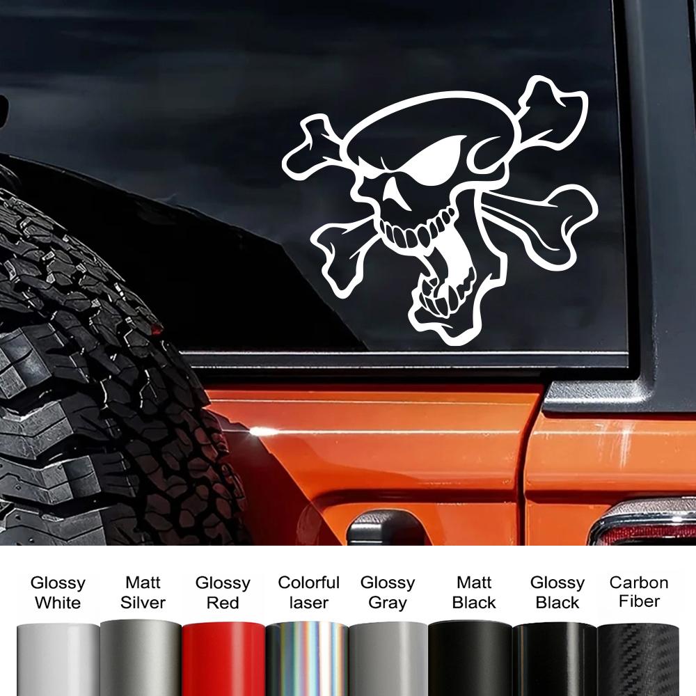 Skeleton Pattern Car Sticker Waterproof Self-adhesive Vinyl Decals Car Window Bumper Motorcycle Decoration Accessories Sticker