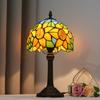 Pastoral style Lamp Stained Glass Table Lamp Sunflower Bedside Table Lamp for Bedroom Living Room Aesthetic Cute Home Decor Gift