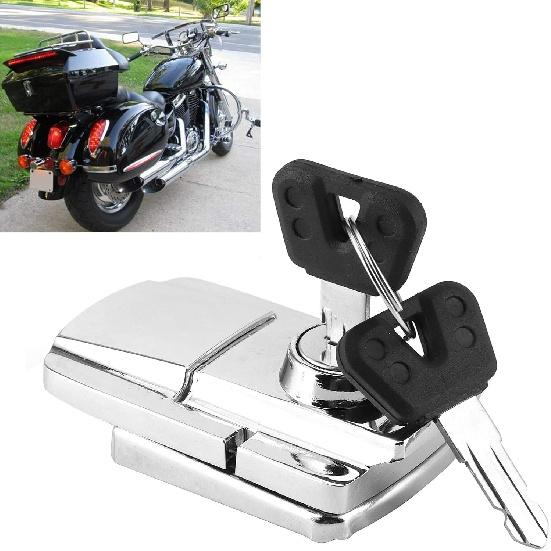 

Motorcycle Trunk Lock Kit with 2 Keys, Anti Theft Rear Lock, Screw Fixed Installation, Modification Accessory Replacement Part for Big Sheep